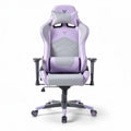 Gaming chair with ergonomic design and adjustable features in purple and grey 40 x 60 x 120cm