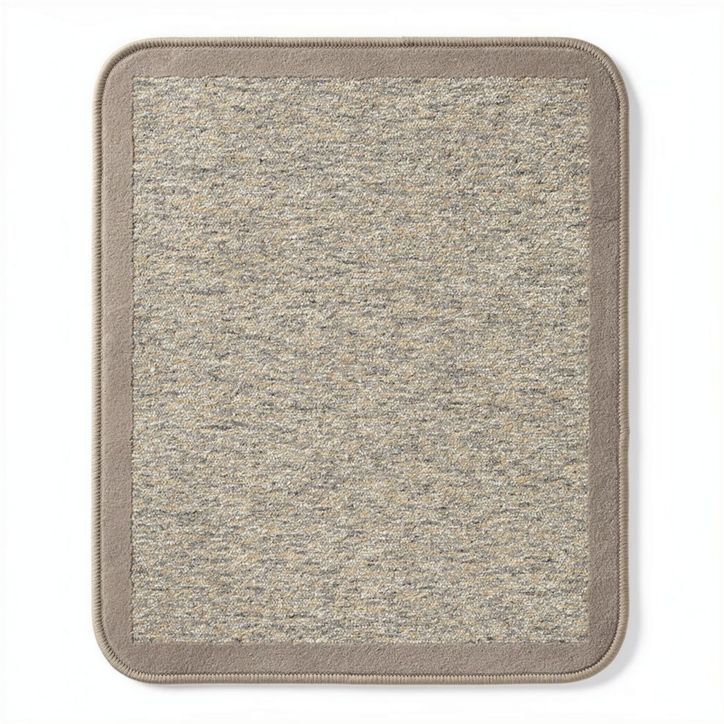 Woven area rug in neutral tones 50 x 40 x 1cm for indoor use